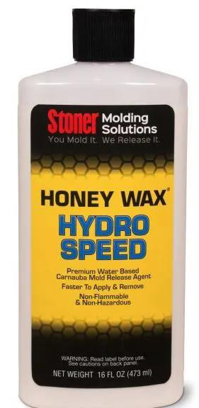 Stoner HoneyWax®Hydro Speed是一種高固含量的水性乳液，不含任何溶劑，旨在代替傳統的高級涂蠟作為復合材料行業中的脫模劑。